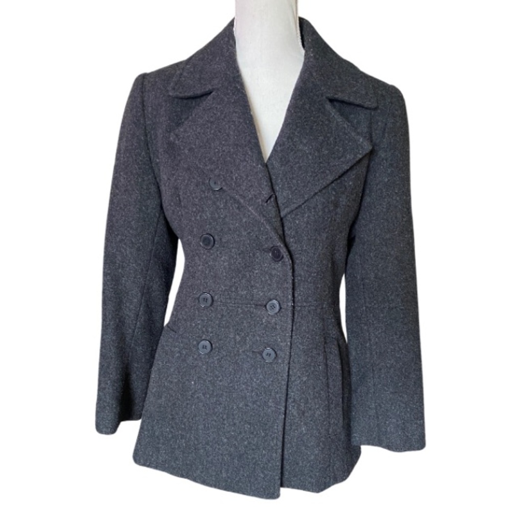 JASON KOLE Women’s Gray Wool Pea Coat Size 1P